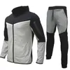 Män spårdräktdesigner Sweatsuit Thin Tech Womens Mens Track Suit 3xl Spring Autumn Joggers Jacka Tvådel Set Sport Långärmkläder