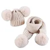 Écharpes Wraps Echarpes LZH Infantile Bébé Écharpe Automne Hiver Fileté Chapeau Tricoté et Filles Garçons Enfants Cap Vêtements Nés 0 3 Année 220921