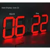 Wall Clocks Large Display Led Clock With Remote Control Countdown/up Timer Temperature Date 6'' High Digits Visible