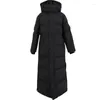 Kvinnors trenchrockar parka kappa extra maxi l￥ng vinterjacka kvinnor huva stor kvinnlig dam vindbrytare ￶verrock outwear kl￤der quilted