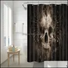 Party Decoration Halloween Horror Shower Curtain HD 3D Printing Polyester Waterproof Partition Home Drop Delivery 2021 Gard BDESPORTS DHDNS