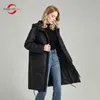 Femmes Plus La Taille Manteaux Manteaux SAGA MODERNE Automne Parka Printemps Coton Veste Rembourrée À Capuche Longue Coupe-Vent Fermeture Éclair 220922