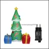 Decorazione per feste Modello di albero di Natale da 1,8 m con aeratore gonfiabile leggero a led Cortile esterno Ornamento natalizio Nerdsropebags500Mg Dh7Rh