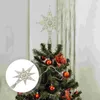 Decorazioni natalizie Tree Star Topper Xmas Treetop Decoration Homeornament Decorazioni vintage Glitter fai da te Tag Sparkling Twinkling Pendant Hat