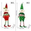 Décorations de Noël Poupée Elfe de Noël Rouge Vert Peluche Jambe Poupée Arbre de Noël Pendentifs Suspendus pour la Fête de l'Année Enfants Cadeau Jouets Noël Navidad Décor 220921