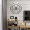 Orologi da parete 50cm Retro Nordic Type Iron Art Large Silent Hanging Clock Mute Hanger Home Living Room Bedroom Decor CNIM
