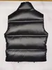 Gilet invernale di marca di alta qualità, alla moda, comodo, caldo, esterno, antivento, di lusso, con cerniera, da uomo, gilet nero