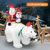 Событие рождественских вечеринок Светящее надувное надувное Санта -Клаус Полярное медведь