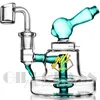 5 pollici mini dab rig con chiodo al quarzo hookhas ciotola fumante Beaker bong inebriante tubo di vetro piattaforme petrolifere cera tubi dell'acqua fondo spesso gorgogliatore hitmans