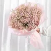 装飾的な花人工偽の花のブーケリトルヘッドdiyジプソフィラシミュレーションベイビーの呼吸ウェディングアレンジメント装飾