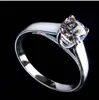 Anillos de boda 1 CARAT Solid 18K Gold Fashion Style Bonzer Simule Diamond Engagement Ann para mujer joyería de alta calidad vintage 221130