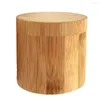 Titta p￥ l￥dor handgjorda naturliga bambu tr￤glagringsl￥da armbandsur enkla sp￥rfodral