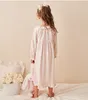 Pyjamas barn flicka lolita klänning prinsessor sömnskjortor vintage barn ruffles nattkläder hovstil småbarn nattdress lounge sömnkläder 220922