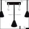 Andere grote promotie Fashion Black Veet sieraden Display Rack T Barring Stud -oorbellen Holder Hook tentoonstelling Showcase Dhseller2010 DHPKC