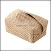 Tissue Boxes Napkins Japanese-Style Jute Natural Case Napkin Holder Table Container Home Car Papers Dispenser Drop Deliver Yydhhome Dh43W