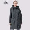 Frauen Plus Größe Oberbekleidung Mäntel CEPRASK Frühling Jacke Frauen Mode Dünne Baumwolle Weiblichen Mantel Herbst Lange Stepp 5XL Parkas Mit Kapuze outwear 220922