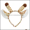 Украшения на вечеринку светодиодные жирафы животные уши вспыхивают фестиваль головных уборов на головном повязке.