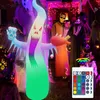 Hondenkleding LED Halloween opblaasbare enge geest met kleurveranderende afstandsbediening gloeiende prop voor tuin binnenplaats decor 220921