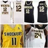 SJ NCAA College Ita State Shockers Basketball Jersey 10 Erik Stevenson 11 Eli Farrakhan 12 Morris Udeze 14 Jacob Herrs Custom Stitched