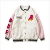 Men's Jackets Men's Letterman Bomber Jacket Autumn Towel Embroidered Letter Print Unisex Women's Varsity Baseball Coat Patchwork