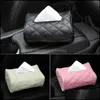 Tissue -Boxen Servietten Leder Car Box Rücksitz Hanging Papierhalter Wischbehälter Aufbewahrungswerkzeuge Wohnzimmer Desktop Organi Bdebag Dhn7p