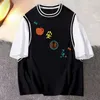 160 Frauen-T-Shirts Sommer-Baumwoll-T-Shirts 2022 Harajuku Anime Kawaii Mädchen süß und lustig drucken Loose Womentshirt Fashion Street Explosiv