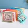 Colorful PE Film Jewelry Storage Box Ring Bracelet Travel Jewellery Case 3D Floating Frame Dustproof Display Boxes Holder