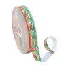 Party Decoration 100Yards 25mm Christmas Ribbon Printed Grosgrain Ribbons Gift Wrapping Wedding Hair Bows DIY