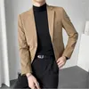 Abiti da uomo Blazer giovanile sociale di alta qualità Uomo Autunno Inverno Giacca da uomo casual Slim Party Club Wedding Homme