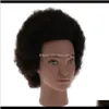 Cabeças Cosmetologia Afro Manequin Head Wak Hair para traçar a prática de corte QYHXO DTPYN257C