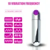 22ss Sexspielzeug Massagegeräte Mini Bullets Vibrator USB Wiederaufladbares Klitoris-Vagina-Massagegerät 10 Modi wasserdichter G-Punkt-Vibratoren Sexspielzeug für Frauen Paare C79T
