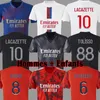 2022 2023 Lyonnais 4th Soccer Jerseys Ndombele Tete Caqueret voetbalshirt 22 23 Red ol Aouar Lyon Maillot de Foot Men Kids Kit Vierde uniform 999