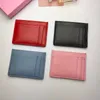 Kvinna Luxury Card Holder Mini Credit Card Soft Sheep Sepskin Coin Purse Short Square Bag rynkor äkta läderplånbok DAMNYCKEL FALL