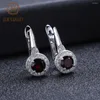 Stud Earrings GEM39S BALLET 210Ct Round Natural Red Garnet Gemstone 925 Sterling Silver For Women Wedding Fine Jewelry7813452