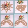 زخرفة الحفلات 11pcs علق القلب علامات خمر سلسلة Jute Hessian Bunting لافتة لالتقاط عيد ميلاد الطفل تسليم 20 mxhome dhjga