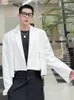 Men's Suits Korean Style Fashion Personality Front Zipper Design Short Small Suit Autumn Men's Versatile Casual Jacket