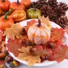 Party Decoration 50pcs Artificial Pumpkin Autumn Fall Festival Halloween Garden Table Decor Home Ornament 220921