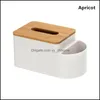 Tissue-Boxen Servietten Kreative Desktop-Sundries Aufbewahrungsbox Home Wohnzimmer Serviette Feuchttücher Rollenpapierhalter Drop Delive Yydhhome Dh8Pd