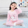 Pyjamas Jungen Mädchen Set Kinder Nette Katze Baumwolle Kinder Langarm Pyjamas Pijama Baby Nachtwäsche Kleidung 6 8 10Y 220922