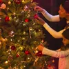 Party Decoration Xmas Tree Plastic Hanging Balls For Wedding Hoilday Festival Fireplaces Doors Ornaments Baubles Sets