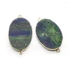 Подвесные ожерелья 1pc Овальные натуральные кварцевые каменные подвески Lapis Lazuli Raw Crystal для DIY Ювелирные изделия изготовления браслетов аксессуары