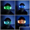 Украшение вечеринки Led Luminous Glasses El Flashing Neon Bar Light Up Rave Костюм Декор Dj Солнцезащитные очки Прямая доставка Hom Bdesports D9666635