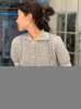 Kvinnors tröjor Kimotimo Summer Lapel Hollow Out Sticked Cardigan Women Short Sleeve Single Breasted Sweater Korean Chic Fashion Elegant Shirts J220915