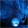 Decorazione per feste Divertimento con proiettore stellato Lampada monocromatica blu rotante Luce romantica Notte Costume da sogno Anno G1G2 Goccia Bdesports Dhki5