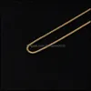 Chains Fashion Box Chain 18K Gold Chains Pure Plated Sier Necklace Long Jewelry For Children Boy Girls Womens Mens 1Mm 2 Dhseller2010 Dhht1