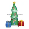 Decorazione per feste Modello di albero di Natale da 1,8 m con aeratore gonfiabile leggero a led Cortile esterno Ornamento natalizio Nerdsropebags500Mg Dh7Rh