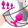 Giocattoli anali Plug Butt per donna uomo morbido silicone 3 diverse dimensioni vibratore a proiettile sessuale unisex gay adulti 220922