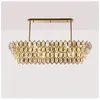 Pendant Lamps FUMAT Luxury Crystal K9 Hanglamp Round Rectangle Hanging Light Fixture For Dining Living Room E14 LED 110V 220V