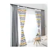 Cortina simple moderna con estilo geométrico sombreado cortinas para salón comedor dormitorio ventana francesa Blackout