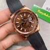 Buena venta de fábrica Reloj 4 colores Dial Hombres Relojes Clásico 42 mm 2813 Movimiento automático Dial pequeño Trabajo Correa de goma negra Relojes de pulsera de regalo Caja original